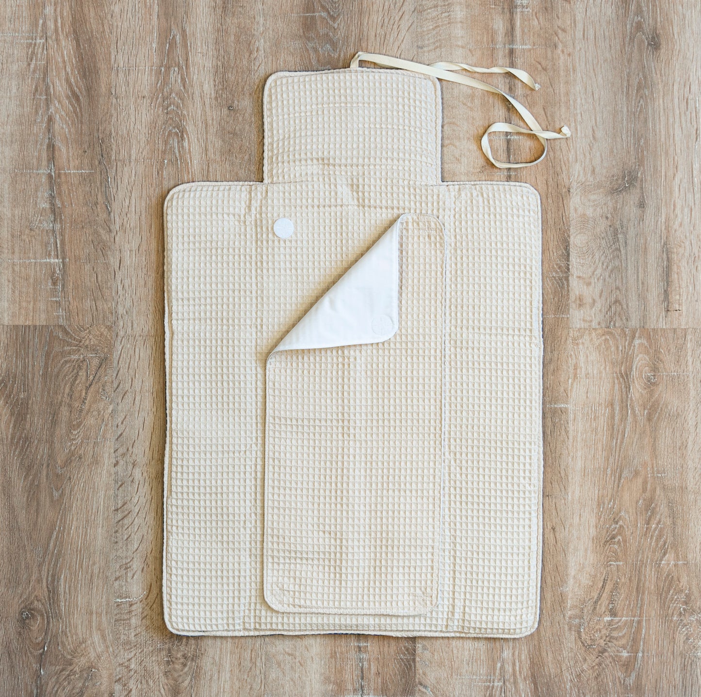 KIT Tapis à langer nomade Popi Pois blanc/vert