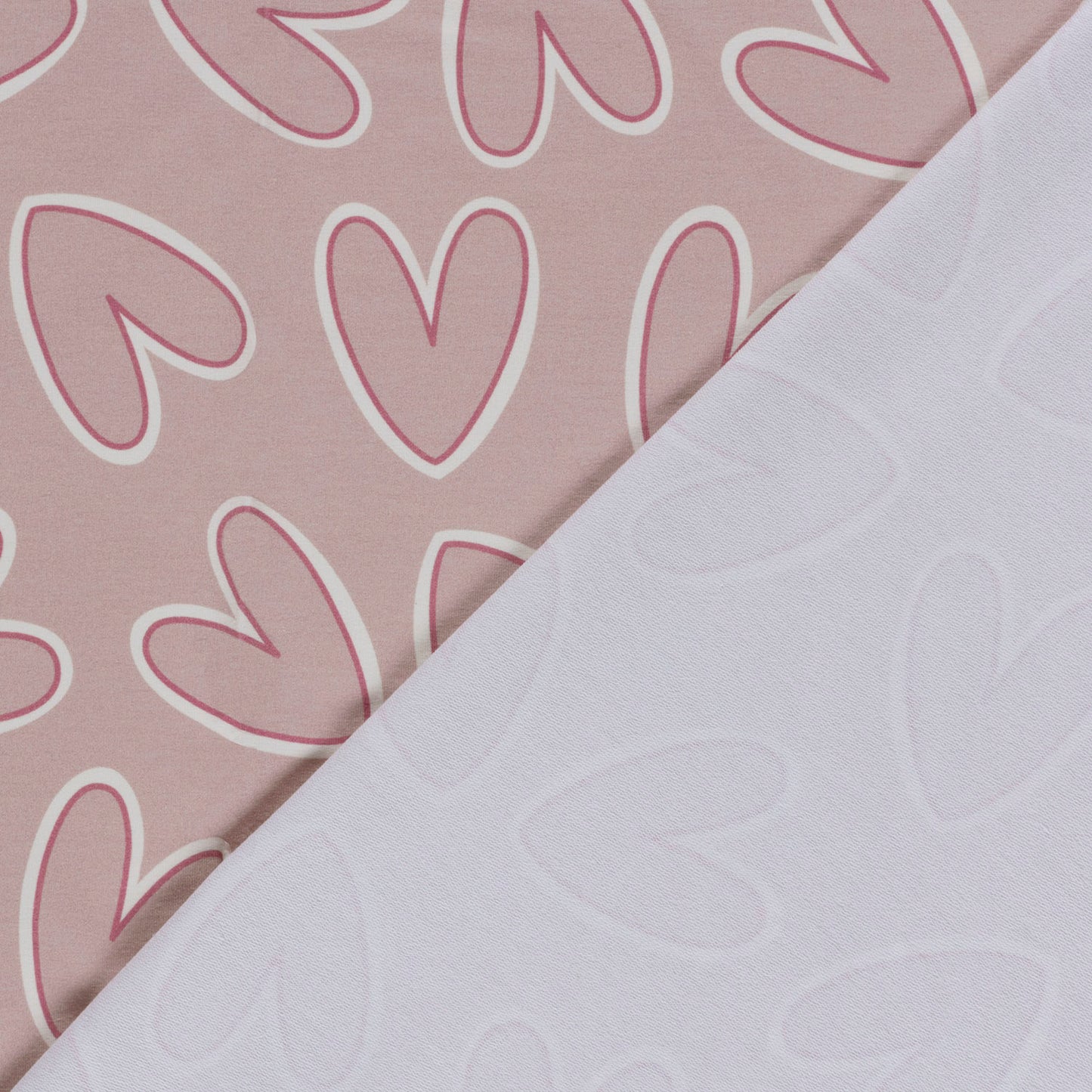 French Terry Love Mauve