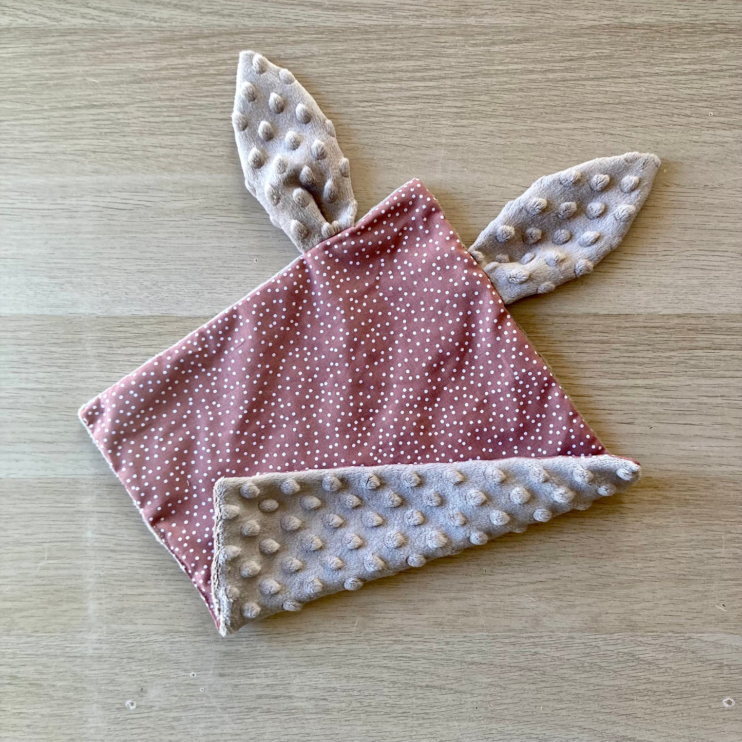 KIT Doudou Lapinours Pois Terracotta