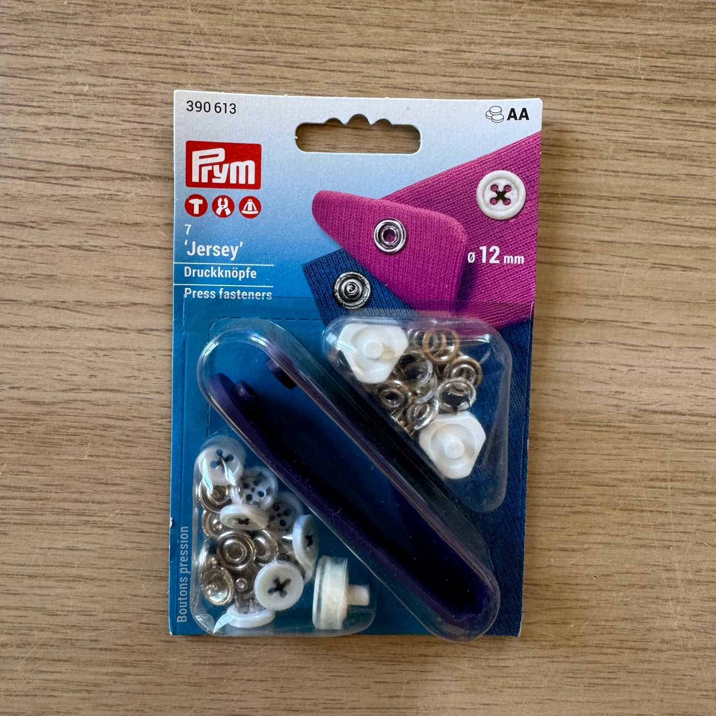 Pression Jersey Prym 390 613 imitation boutons