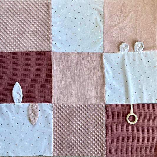 KIT Tapis d'éveil Ptits Coeurs Rose