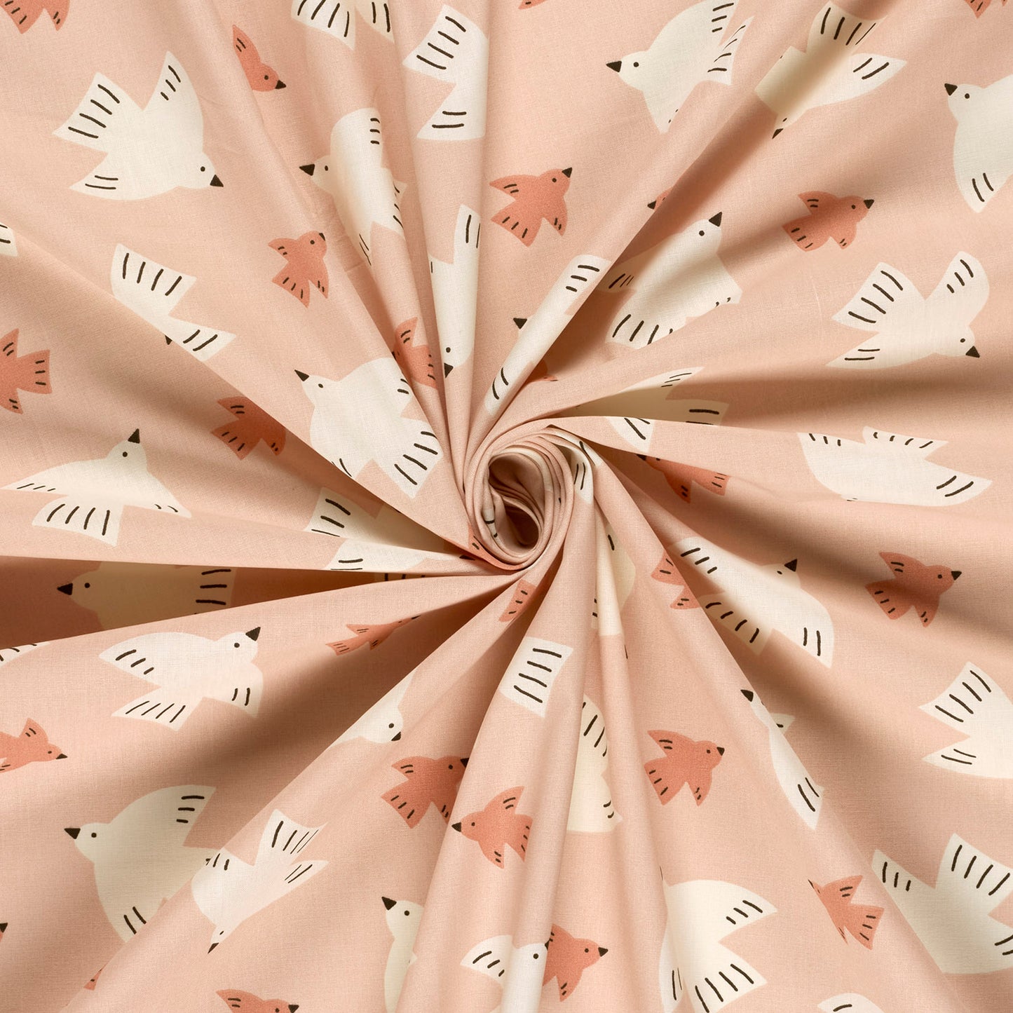 Popeline de coton Zozios Rose