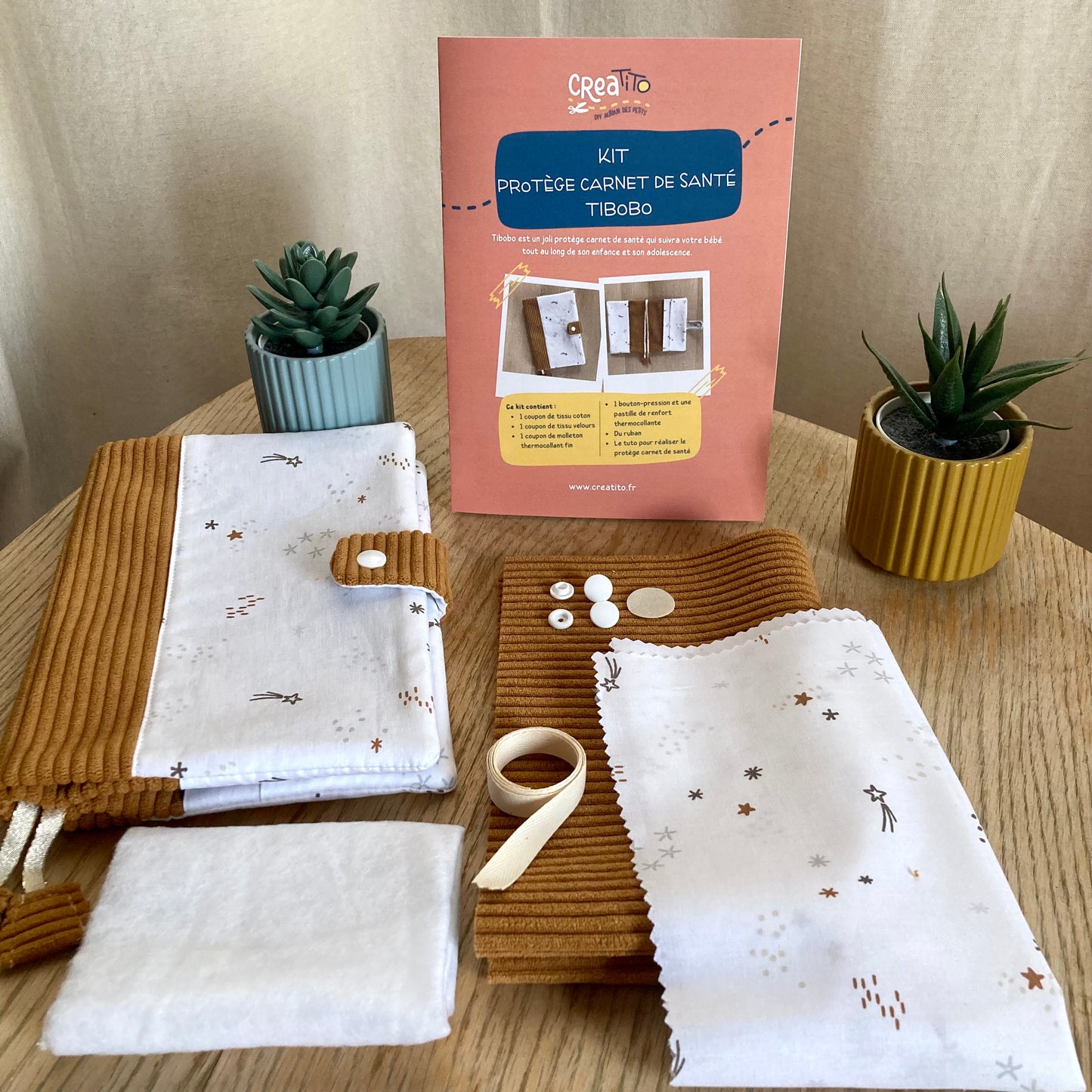 KIT Protège carnet de santé Tibobo Etoiles Filantes
