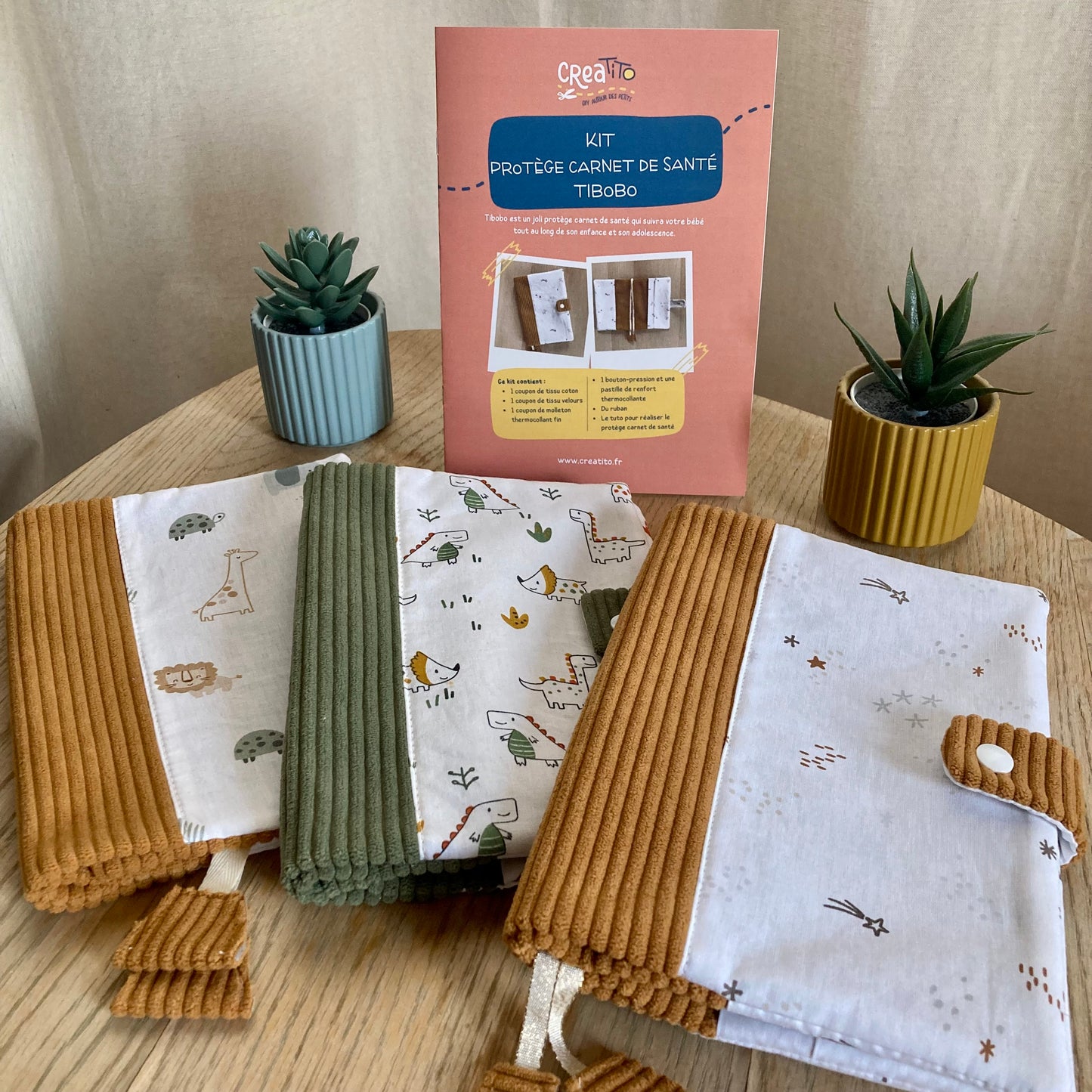 KIT Protège carnet de santé Tibobo Etoiles Filantes