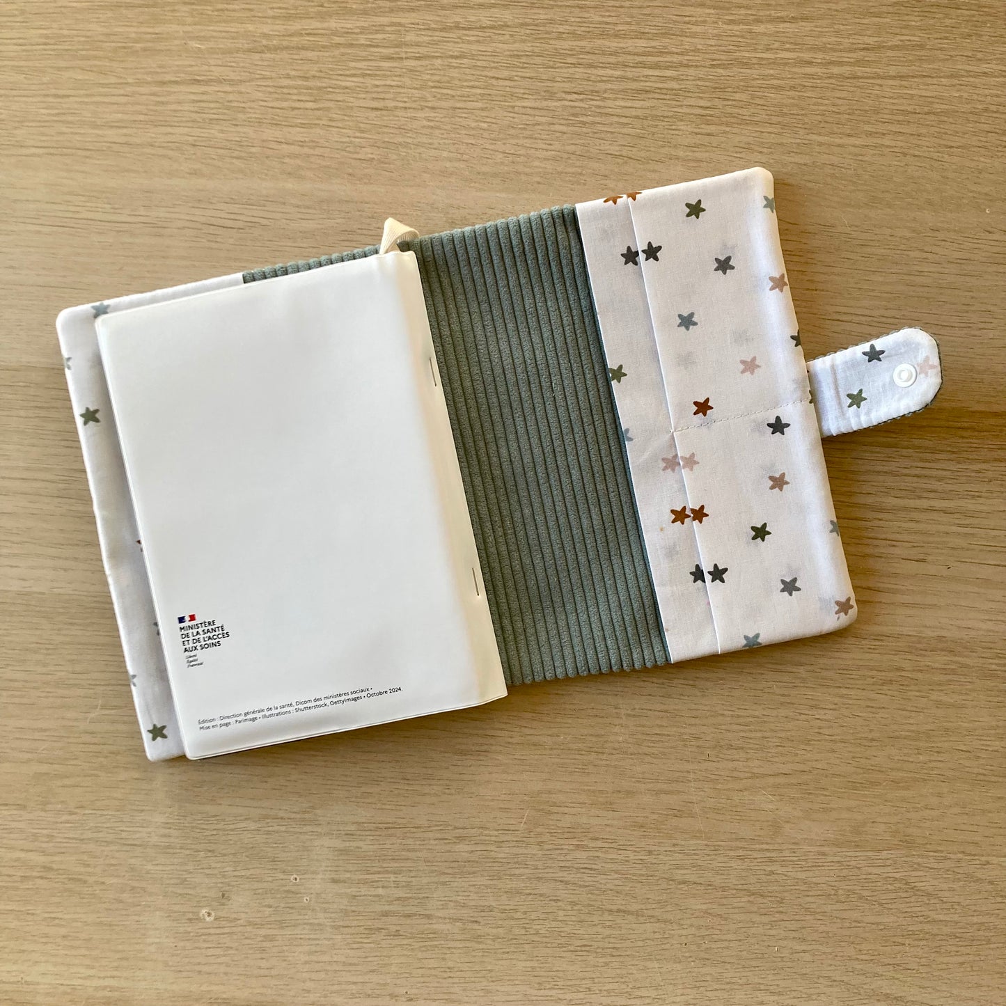 KIT Protège carnet de santé Tibobo Étoiles / Bleu