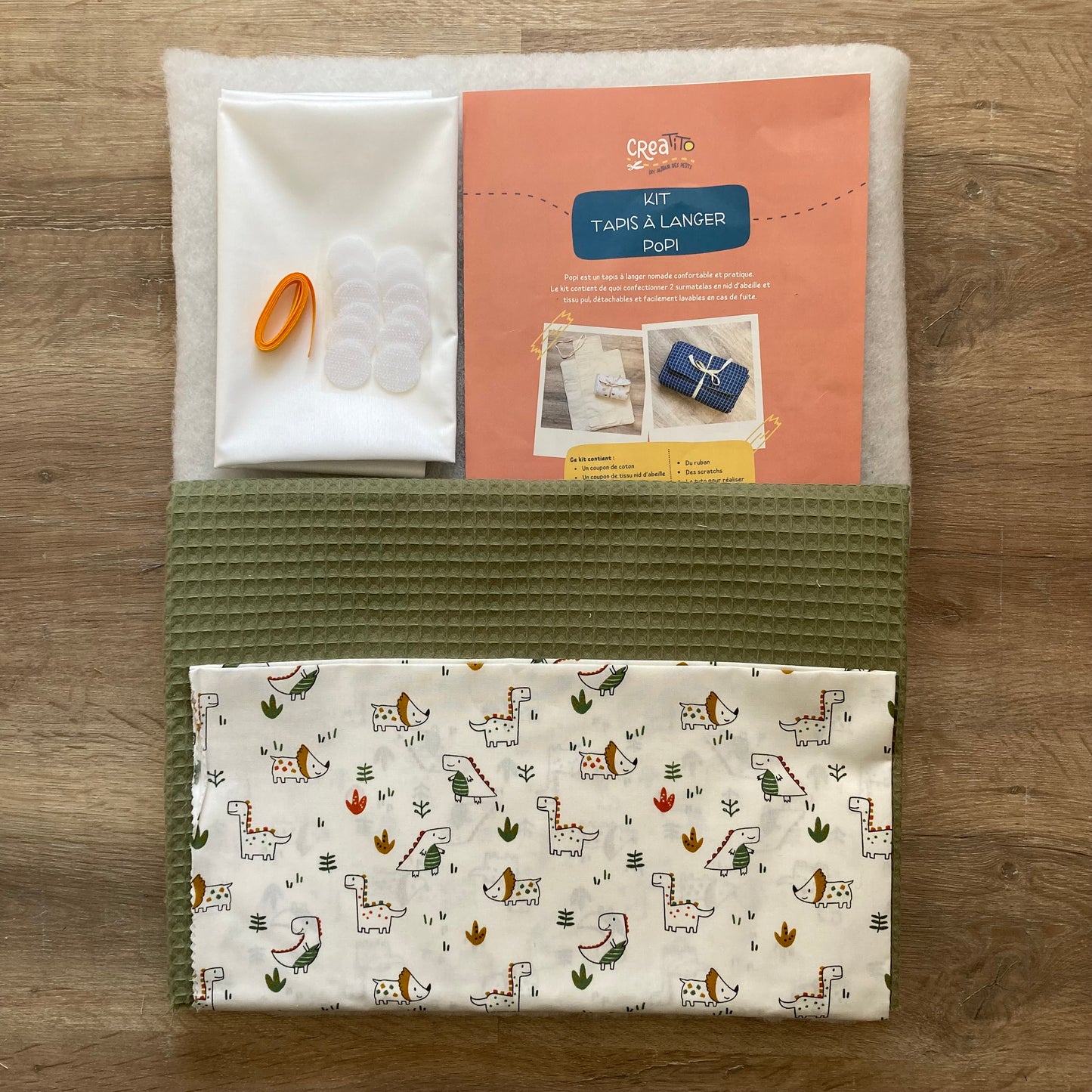 KIT Tapis à langer nomade Popi Dino