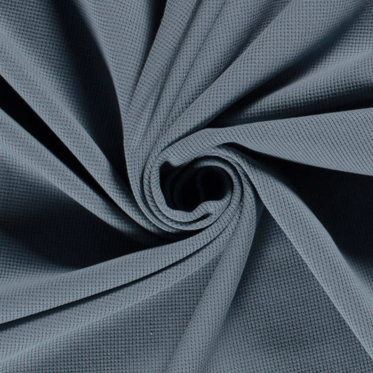Jersey Nid d'abeille Bleu Acier