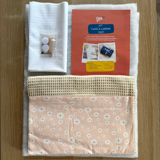 KIT Tapis à langer nomade Popi Pâquerettes